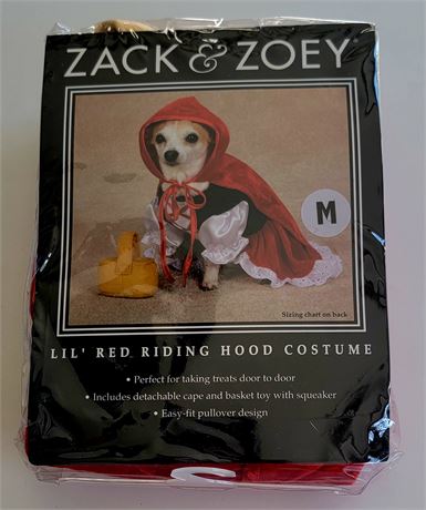 New in pkg Lil Red Riding Hood Dog Costume - size Medium